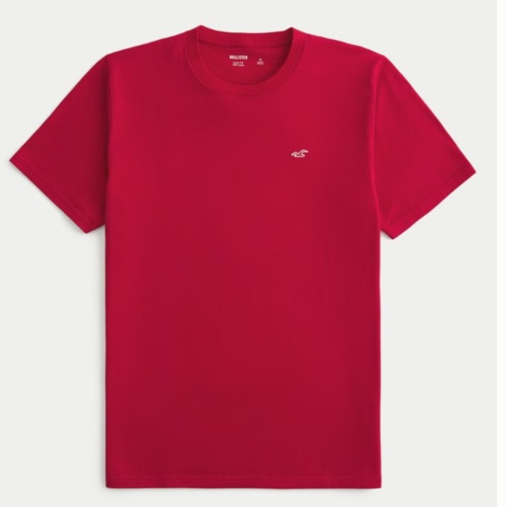 Hollister Red Men's Icon Crew T-Shirt (Size Men's Large) *NWT*